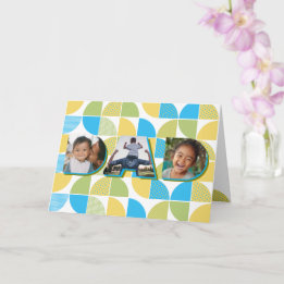 Carte Cadeau vibrant personnalisé de la fête des pères p