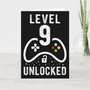 Carte Cadeau vidéo de 9e anniversaire Niveau 9 débloqué