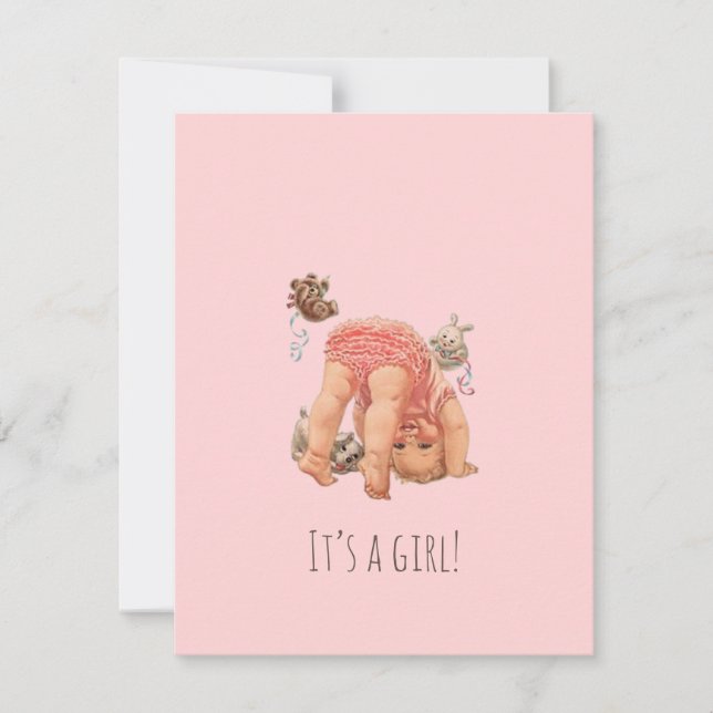 Carte Cadeau vintage Petit Baby shower (Devant)