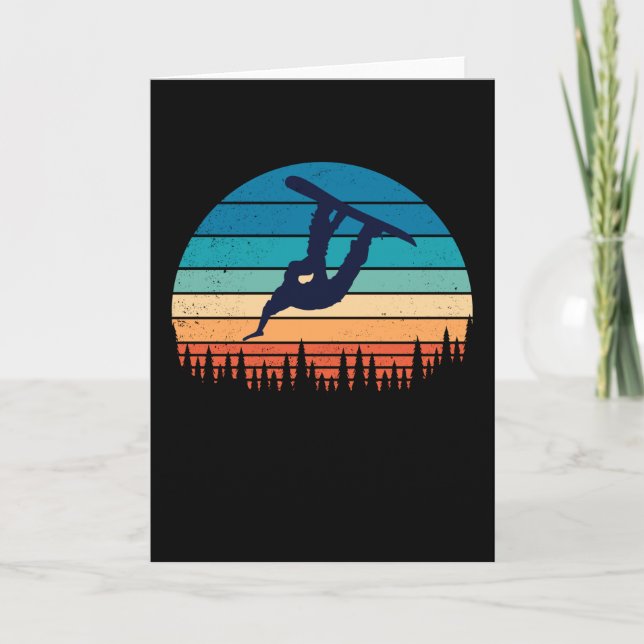 Carte Cadeau vintage Snowboard Snowboard (Devant)