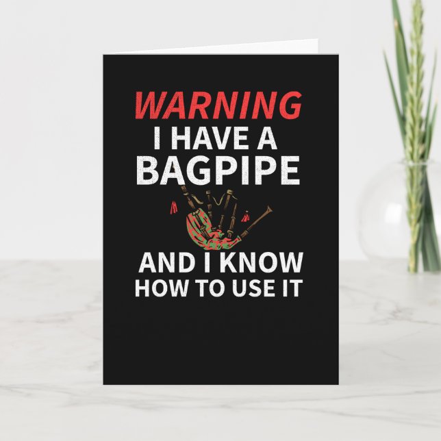Carte Cadeaux Bagpipe | Bagpiper Scottish Bagpipe Lover (Devant)