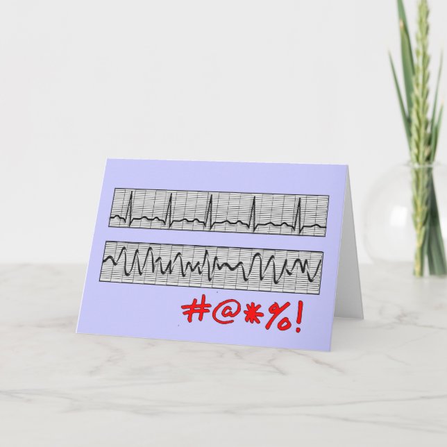 Carte Cadeaux cardiaques drôles de bande de rythme (Devant)