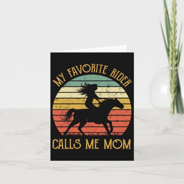 Carte Cadeaux Cheval De Fils Fille Mon Rider Favori Ca (Devant)