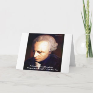 Carte Cadeaux Citation Immanuel Kant Science Contre Conn