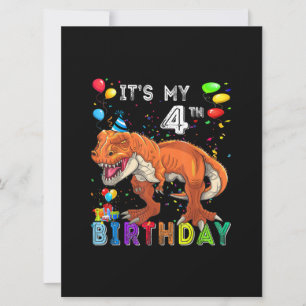 Carte Cadeaux d'anniversaire 4 Enfants garçons Dino T Re