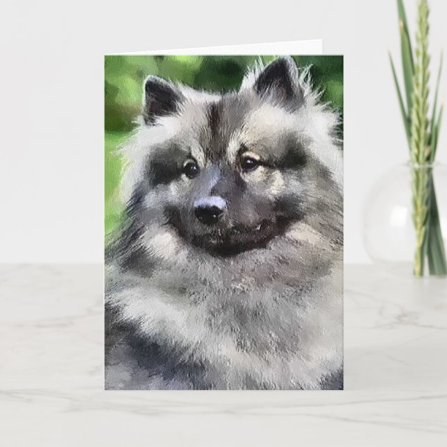Carte Cadeaux d'art de Keeshond (Devant)