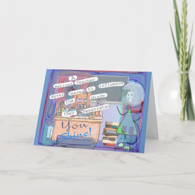 Carte Cadeaux d'art pour enseignants retraités (Devant)