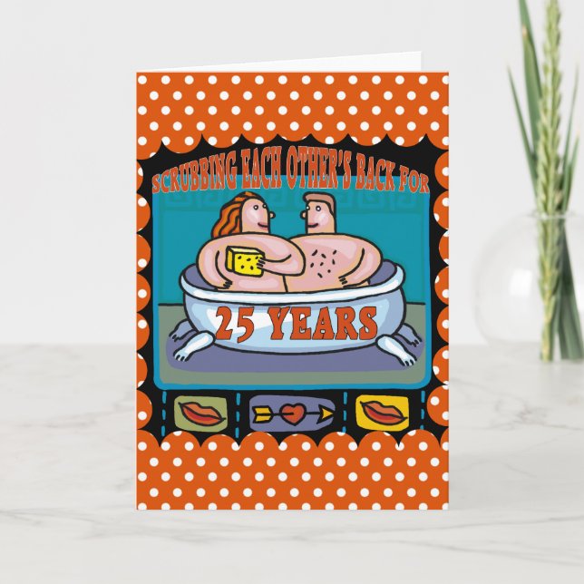 Carte Cadeaux de 25e anniversaire de mariage (Devant)