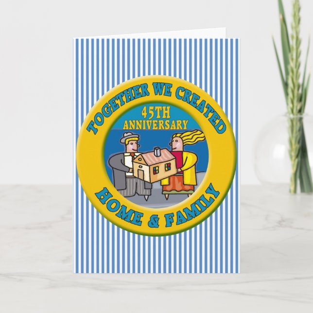 Carte Cadeaux de 45e anniversaire de mariage (Devant)