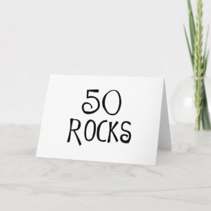 Carte Cadeaux de 50e anniversaire, 50 ROCKS