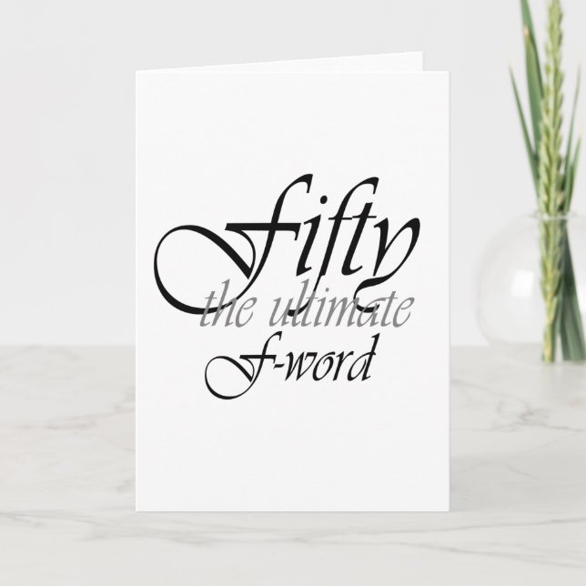 Carte Cadeaux de 50e anniversaire - Cinquante, l'ultime  (Devant)
