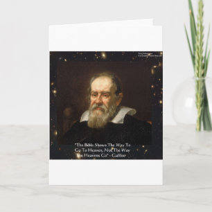 Carte Cadeaux de citation de Galilée "Chemin vers le cie