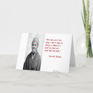 Carte Cadeaux de citation de Harriet Tubman "Liberté ou