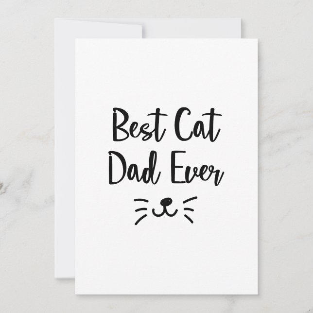 Carte Cadeaux de fête des pères de chats pour les amateu (Devant)