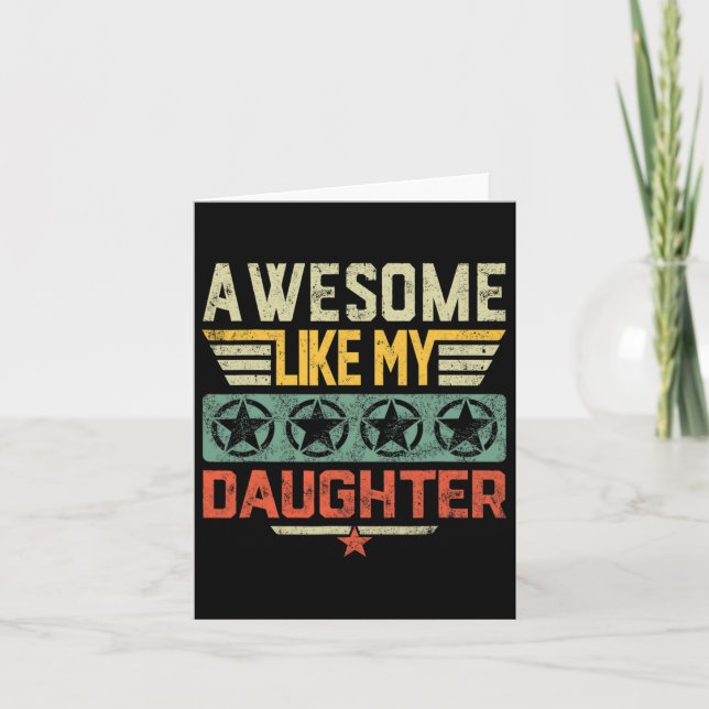Carte Cadeaux de fille géniale comme mon père hommes pèr (Devant)