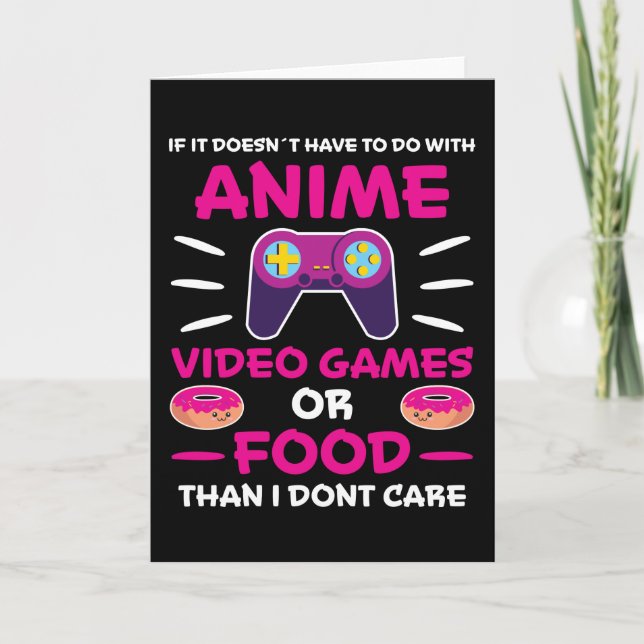Carte Cadeaux de jeux vidéo de nourriture d'anime Manga  (Devant)