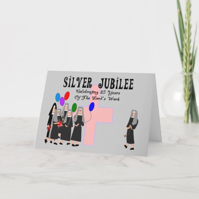 Carte Cadeaux de jubilé d'argent des soeurs (Devant)
