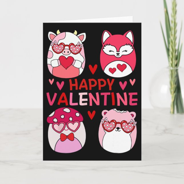 Carte Cadeaux de la Saint-Valentin heureux Squish Squad  (Devant)