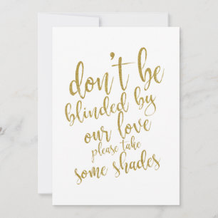 Carte Cadeaux de lunettes de soleil de mariage pas cher