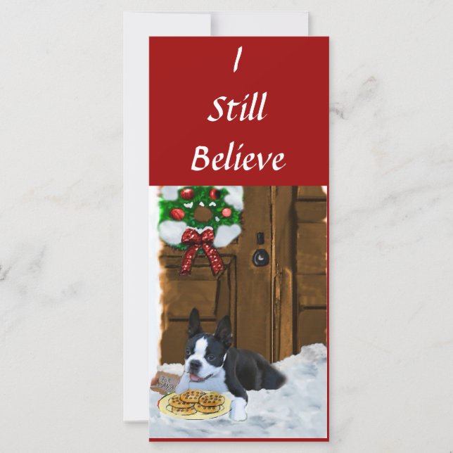 Carte Cadeaux de Noël Boston Terrier (Devant)