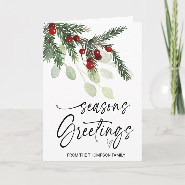 Carte Cadeaux de Noël Joyeuses Fêtes Famille d'amis (Devant)