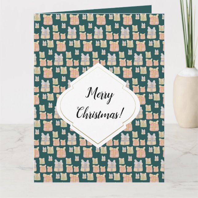 Carte Cadeaux de Noël Vintage Personnalisés (Devant)