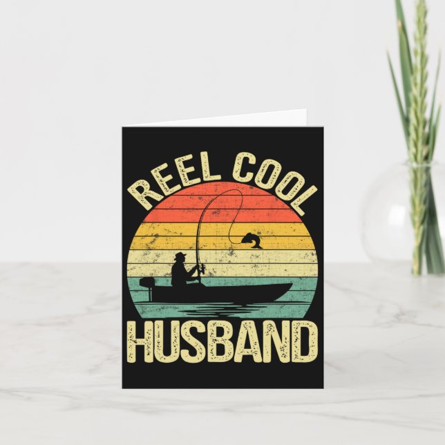 Carte Cadeaux de pêche pour mari vraiment cool pour la f (Devant)