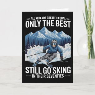 Carte Cadeaux de skieur pour 70 ans homme 70 ans de ski