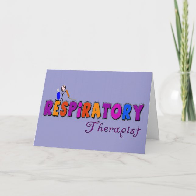 Carte Cadeaux de Stickman de thérapeute respiratoire (Devant)
