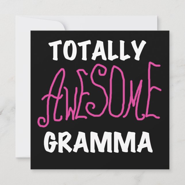 Carte Cadeaux de T-shirts roses Gramma absolument géniau (Devant)