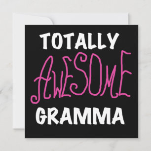 Carte Cadeaux de T-shirts roses Gramma absolument géniau