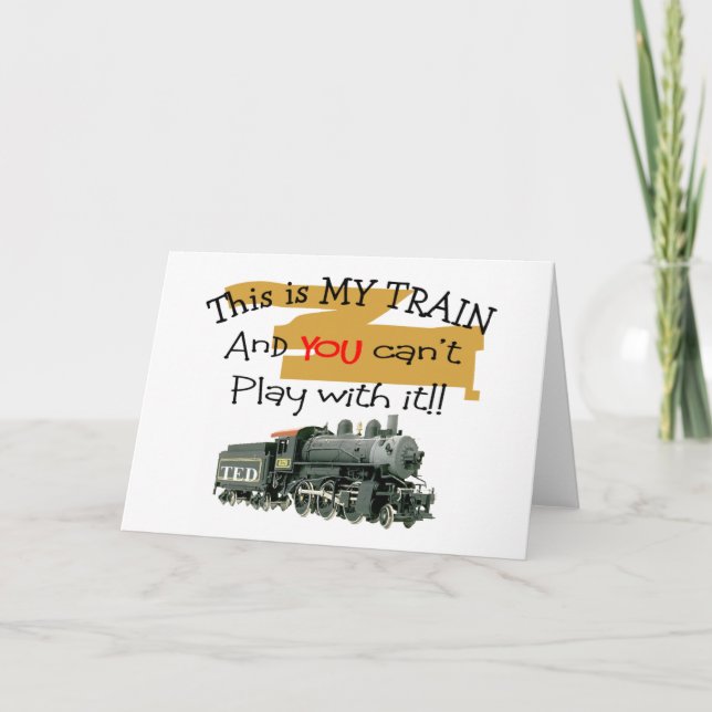 Carte Cadeaux de train historique—Des paroles hilarieuse (Devant)