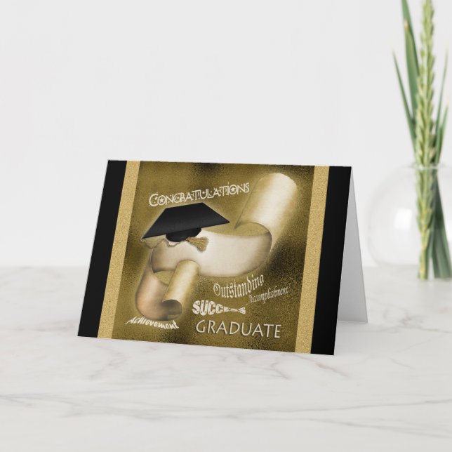 Carte Cadeaux d'études hommes femmes élégant (Devant)