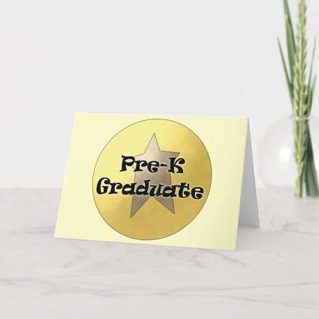 Carte Cadeaux d'obtention du diplôme de Pre-K (Devant)