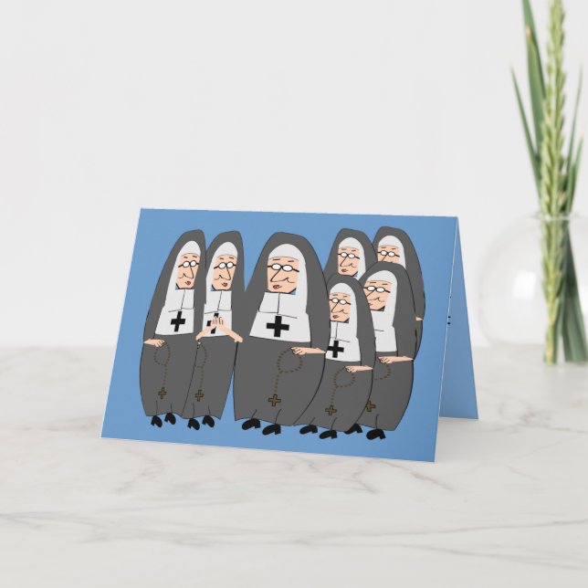 Carte Cadeaux drôles de "Nonnes grosses" pour toutes occ (Devant)