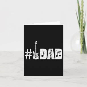 Carte Cadeaux drôles pour papa amateur de musique guitar