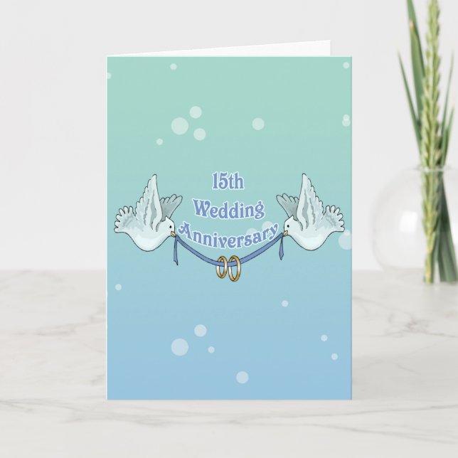 Carte Cadeaux du 15e anniversaire du Mariage (Devant)