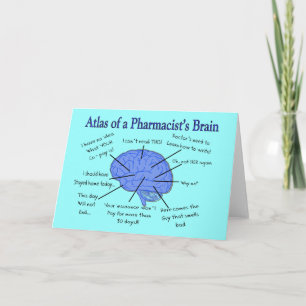 Carte Cadeaux du cerveau du pharmacien drôle