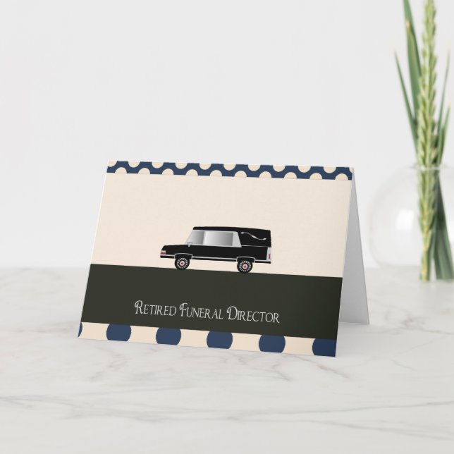 Carte Cadeaux du directeur funéraire à la retraite (Devant)