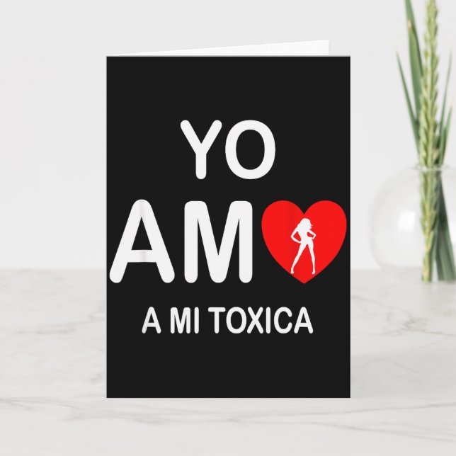 Carte Cadeaux En Espagnol J'Aime Mon Toxique Saint-Valen (Devant)