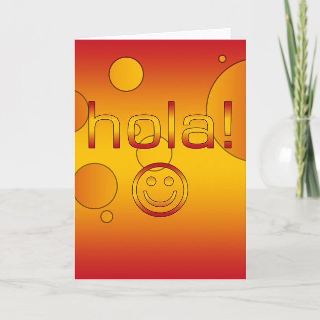 Carte Cadeaux espagnols : Bonjour/Hola font face (Devant)