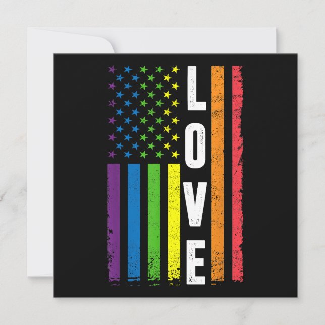 Carte Cadeaux gay pride Hommes Femmes LGBT Arc-en-ciel D (Devant)