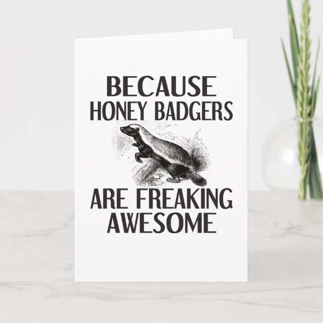 Carte Cadeaux Honey Badger Animal Honey Badger Lover (Devant)