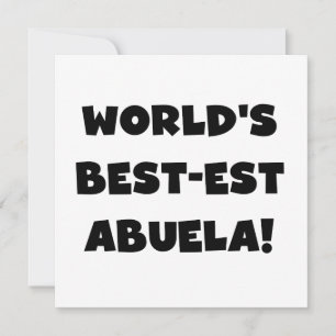 Carte Cadeaux noirs et blancs du Meilleur-est Abuela du