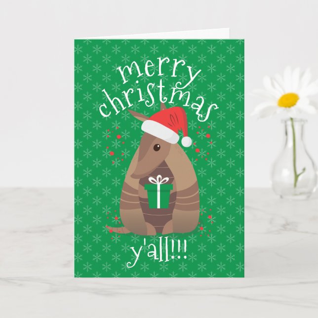 Carte Cadeaux père Noël Armadillo Texas (Petite plante)