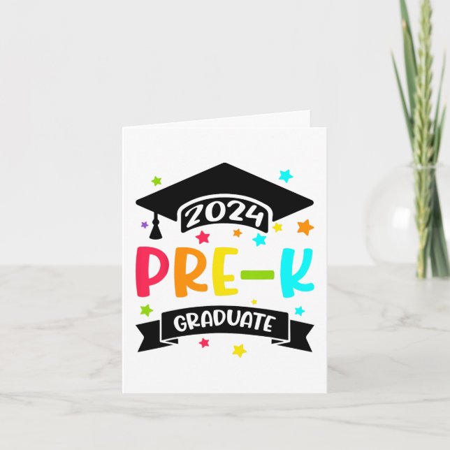 Carte Cadeaux pré-K de fin d'études préscolaires 2024 (Devant)