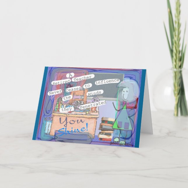 Carte Cadeaux retirés d'art de professeur (Devant)