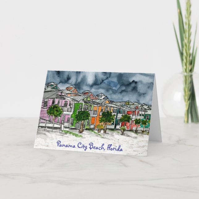 Carte Cadeaux tropicaux d'art de la Floride de plage de (Devant)