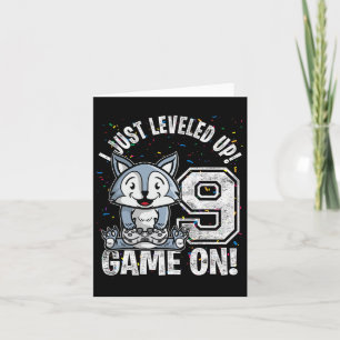 Carte Cadeaux vidéo loup garçon fille 9 ans anniversaire