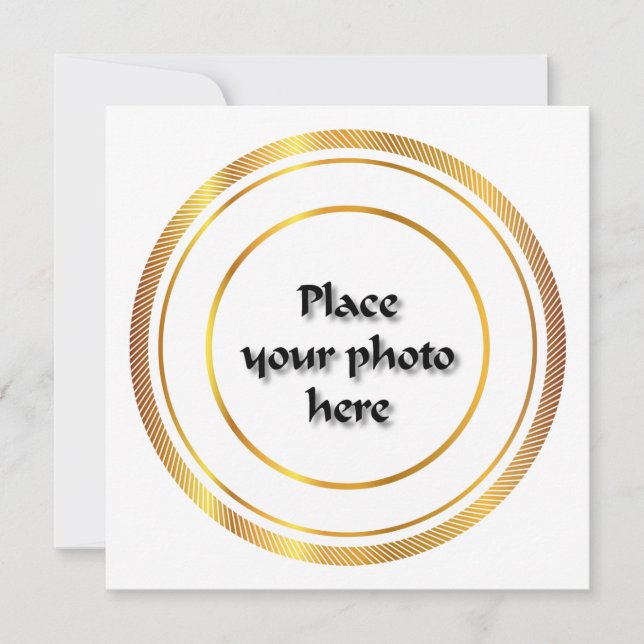 Carte Cadre arrondi personnalisable (Devant)